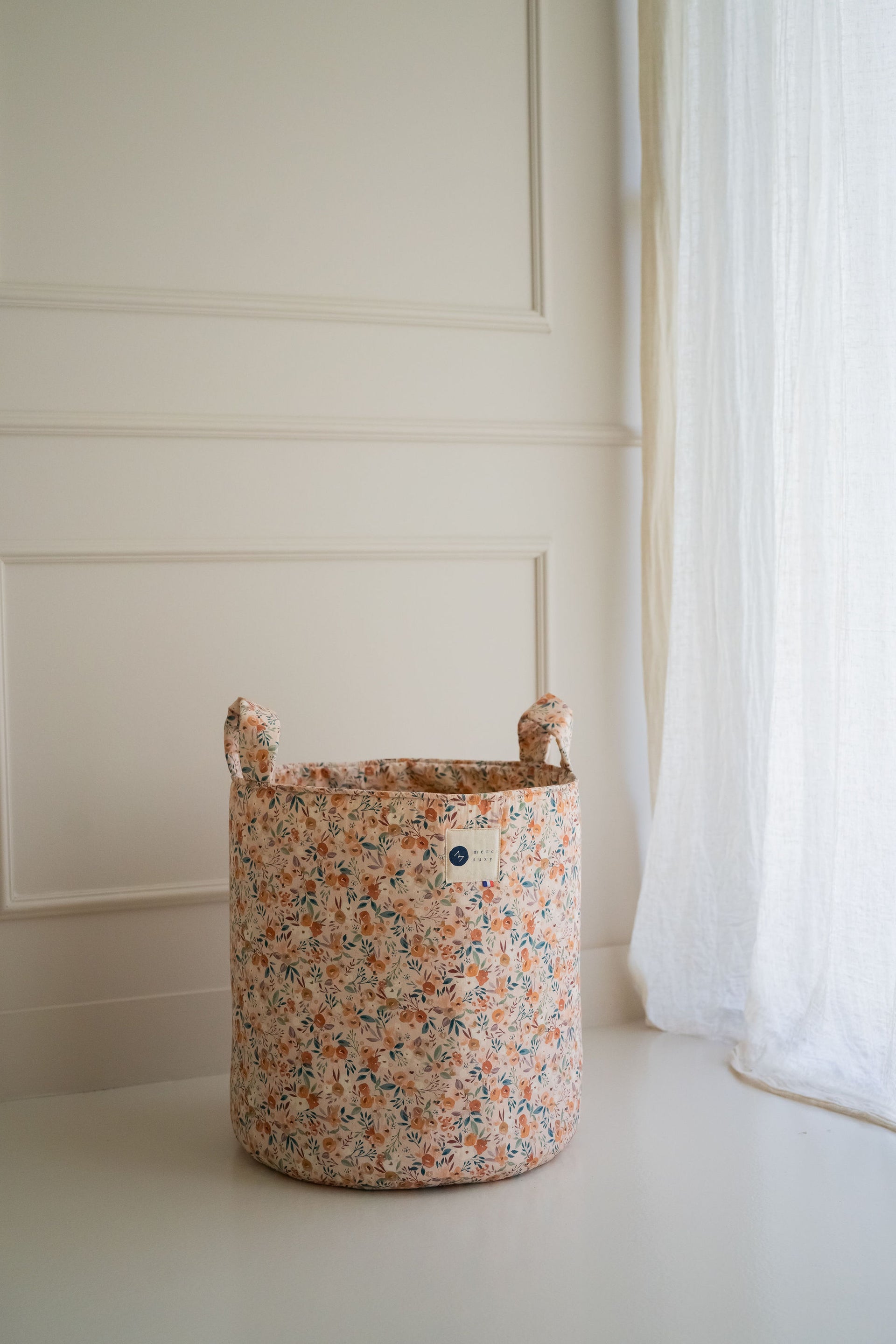 Panier de rangement enfant fleurs