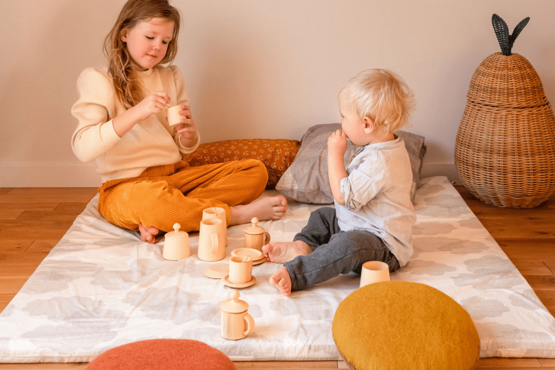 Matelas de sol en coton bio d'inspiration Montessori