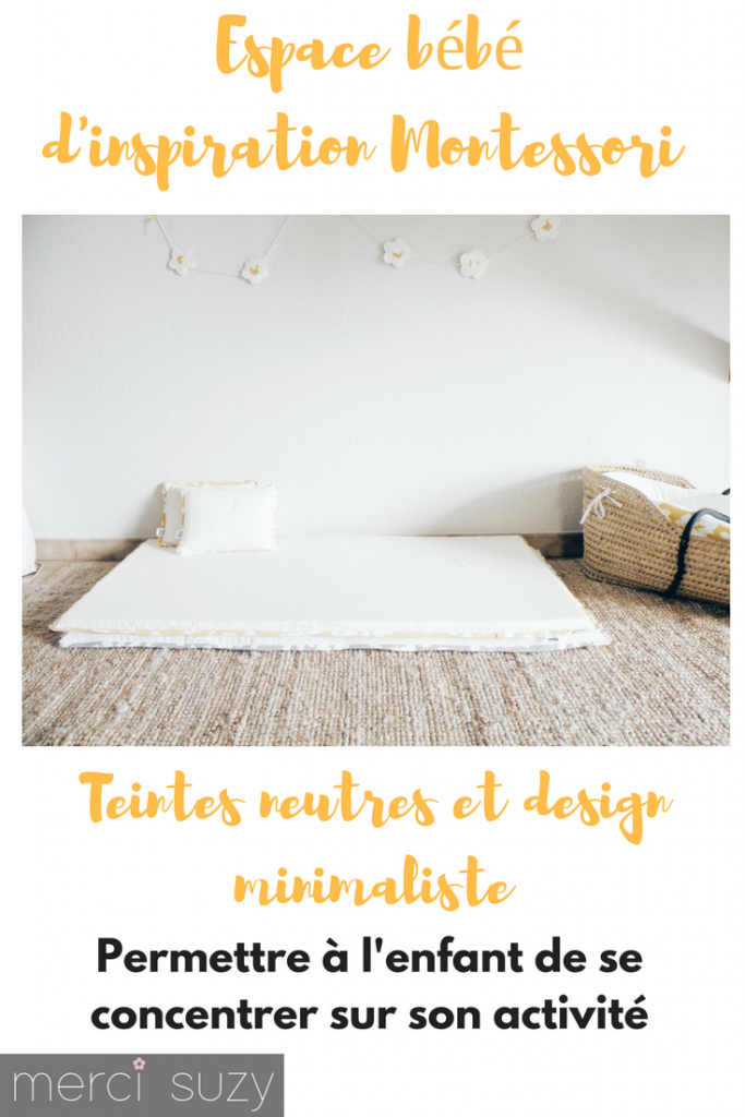 Matelas aux couleurs naturelles et design minimaliste à intégrer dans un espace montessori à la maison