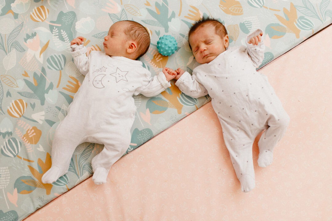 Tapis de sol bébé imprimé bleu-vert